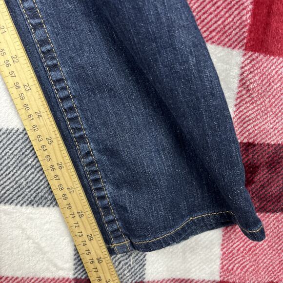 True Religion Jeans Women 28 Hi Rise Boot Cut Denim Flap Pockets USA Y2K 28x30" - Picture 9 of 12